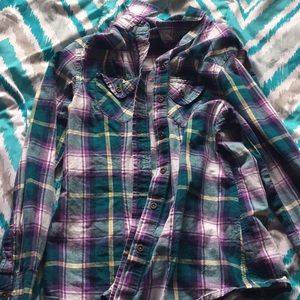 Button down plaid shirt